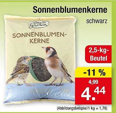 Sonnenblumenkerne schwarz 2,5-kg-Beutel
