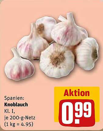 Spanischer Knoblauch Kl. I - je 200-g-Netz für nur 0,99 €