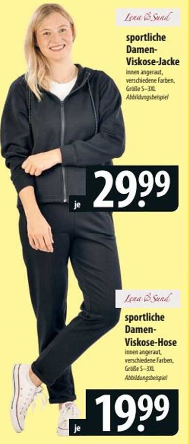 sportliche Damen-Viskose-Jacke und sportliche Damen-Viskose-Hose