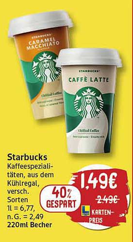 Starbucks Kaffeespezialitäten – Caffè Latte & Caramel Macchiato 220ml
