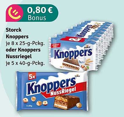 Storck Knoppers und Knoppers Nussriegel im Angebot