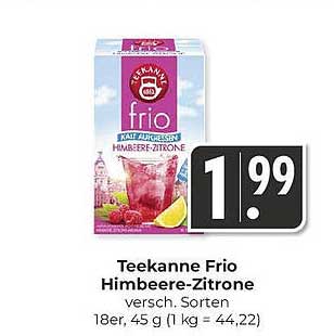 Teekanne Frio Himbeere-Zitrone - 18 Beutel