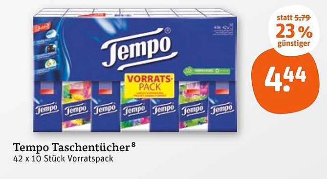 Tempo Taschentücher 42 x 10 Stück Vorratspack