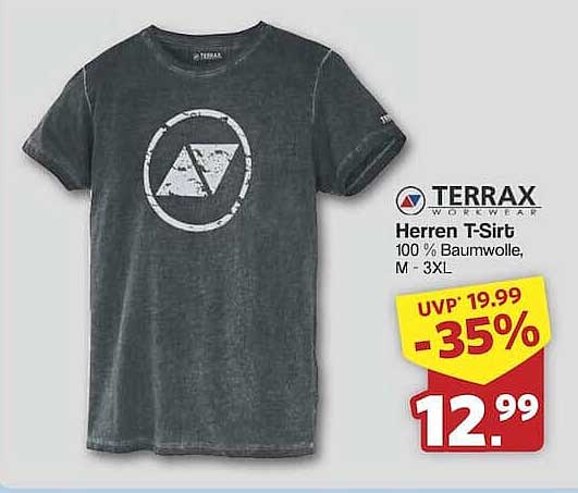Terras Herren T-Shirt - 100 % Baumwolle, M - 3XL