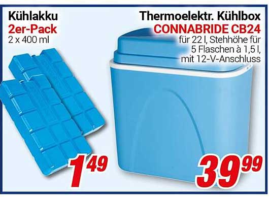 Thermoelektrische Kühlbox CONNABRIDE CB24 für 22 l