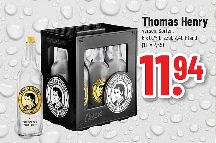 Thomas Henry Tonic Water 6 x 0,75 L