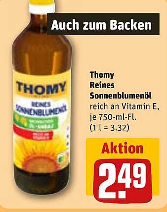 Thomy Reines Sonnenblumenöl, je 750-ml-Fl.