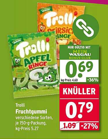 Trolli Fruchtgummi - Apfelringe & Pfirsichringe