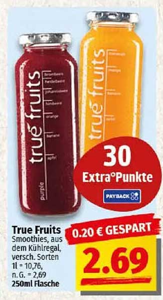 True Fruits Smoothies 250ml - verschiedene Sorten