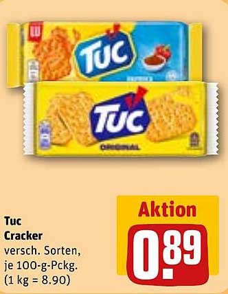 Tuc Cracker, verschiedene Sorten, je 100-g-Pckg.