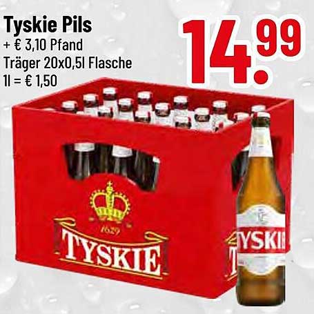 Tyskie Pils - 20x0,5L Flasche im Träger
