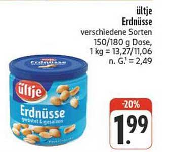 ültje Erdnüsse 150/180 g Dose - jetzt zum Sonderpreis!