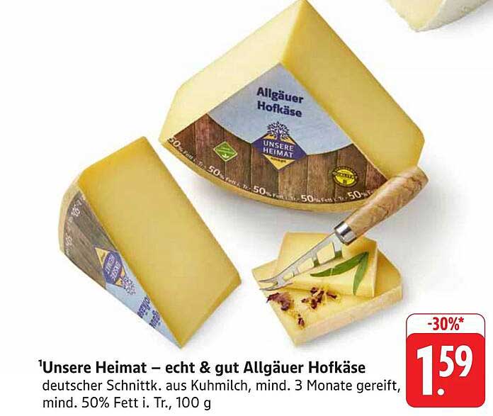'Unsere Heimat – echt & gut Allgäuer Hofkäse