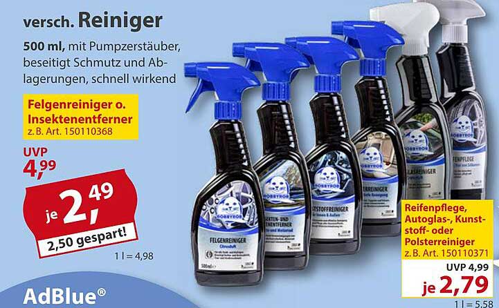 Verschiedene Reiniger – Effektiv gegen Schmutz und Ablagerungen
