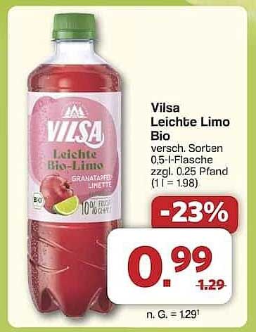 Vilsa Leichte Limo Bio - Gründtropfen Limette
