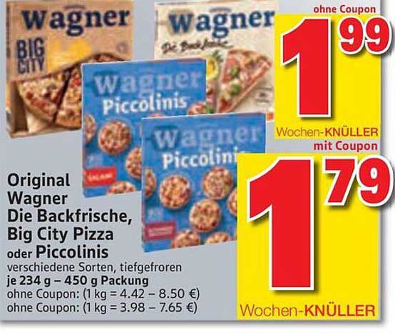 Wagner Original Backfrische, Big City Pizza oder Piccolinis