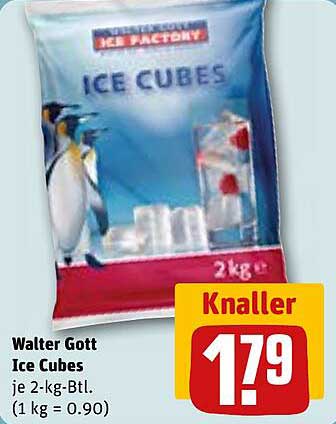 Walter Gott Ice Cubes je 2-kg-Btl.