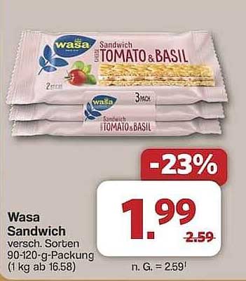 Wasa Sandwich - Tomate & Basilikum