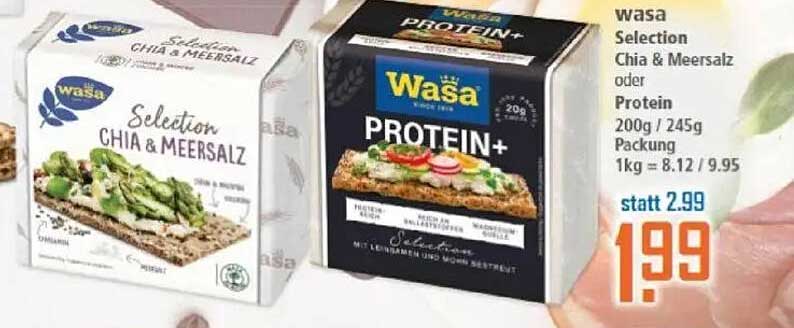 Wasa Selection Chia & Meersalz oder Protein