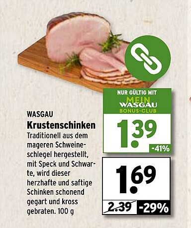 WASGAU Krustenschinken - Traditionell aus magerem Schweineschlegel