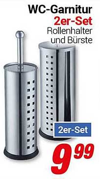 WC-Garnitur 2er-Set Rollenhalter und Bürste