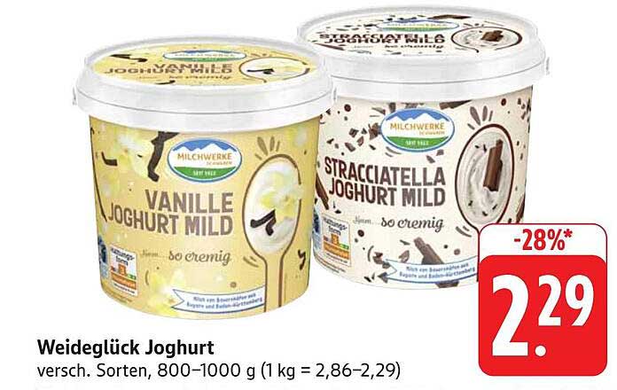 Weideglück Joghurt - Vanille und Stracciatella