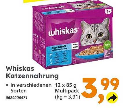 Whiskas Katzennahrung 12 x 85 g Multipack
