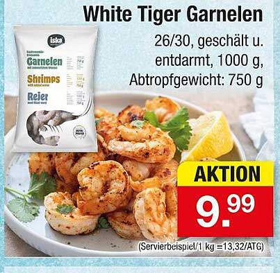 White Tiger Garnelen 26/30 geschält und entdarmt, 1000 g