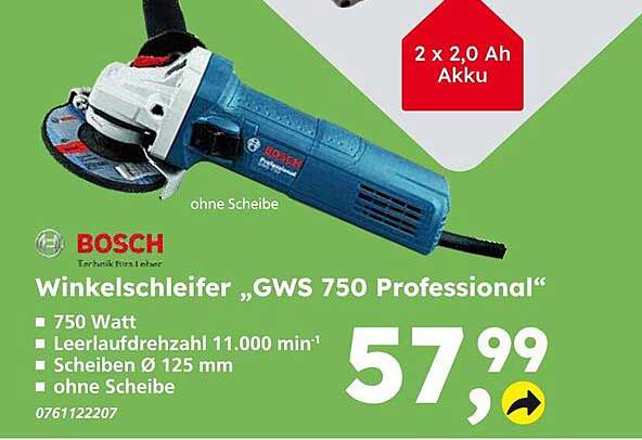 Winkelschleifer 'GWS 750 Professional' von Bosch