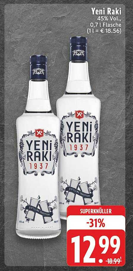 Yeni Raki 0,7 L Flasche - 31% Rabatt!