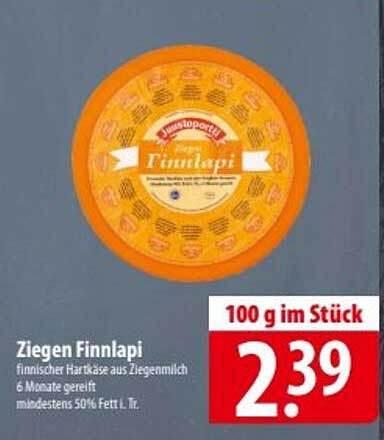 Ziegen Finnlapi - Financier Hartkäse aus Ziegenmilch