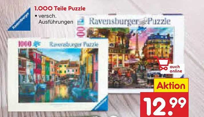 1.000 Teile Puzzle - verschiedene Ausführungen