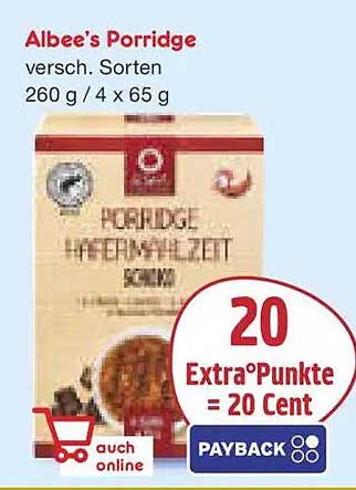 Albee's Porridge, verschiedene Sorten, 260 g