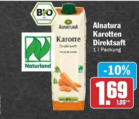 Alnatura Karotten Direktsaft 1 l Packung -10%