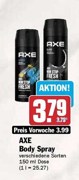 AXE Body Spray verschiedene Sorten 150 ml Dose