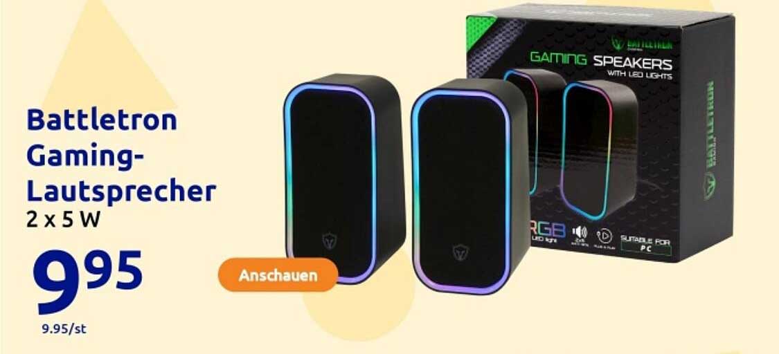 Battletron Gaming-Lautsprecher 2 x 5 W