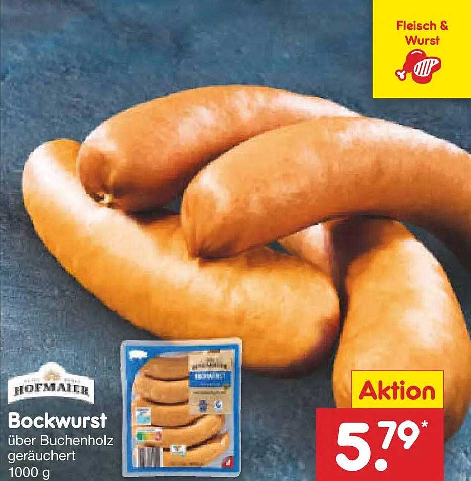 Bockwurst über Buchenholz geräuchert 1000 g