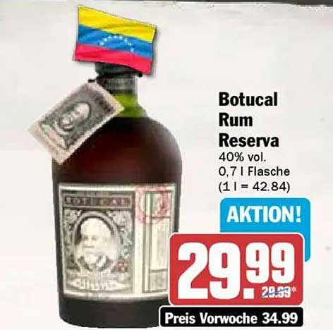 Botucal Rum Reserva 0,7 l – Ein Hochgenuss aus Venezuela