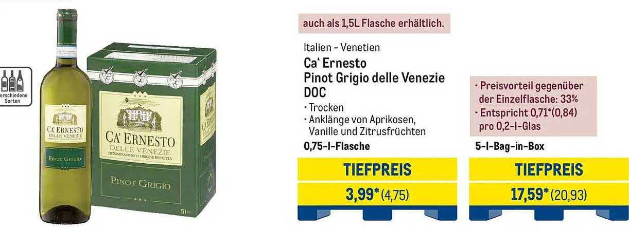 Ca' Ernesto Pinot Grigio delle Venezie DOC