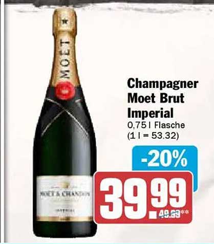 Champagner Moet Brut Imperial 0,751 Flasche