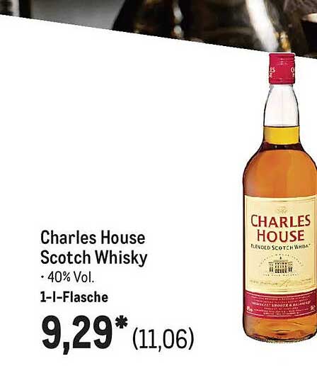 Charles House Scotch Whisky 1-Liter-Flasche - 40% Vol.