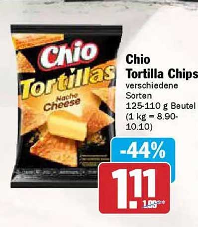 Chio Tortilla Chips verschiedene Sorten 125-110 g Beutel