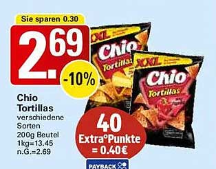 Chio Tortillas verschiedene Sorten 200g Beutel