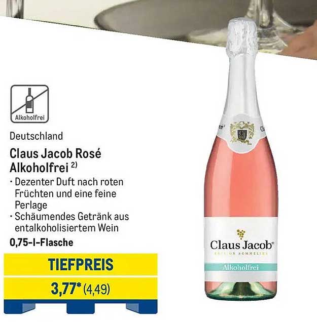 Claus Jacob Rosé Alkoholfrei 0,75 l-Flasche