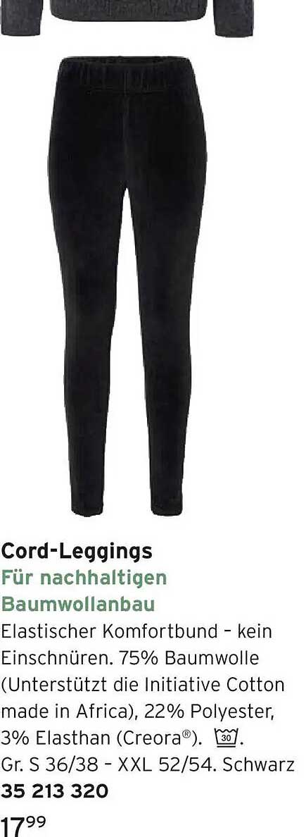 Cord-Leggings für nachhaltigen Baumwollanbau