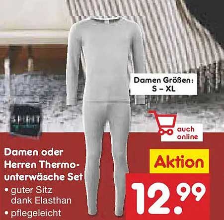 Damen oder Herren Thermo-Unterwäsche Set