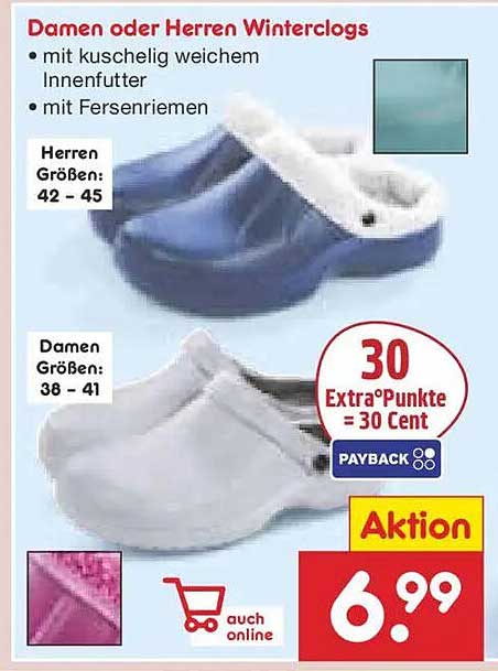 Damen oder Herren Winterclogs - Aktion!