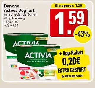 Danone Activia Joghurt verschiedene Sorten 460g Packung