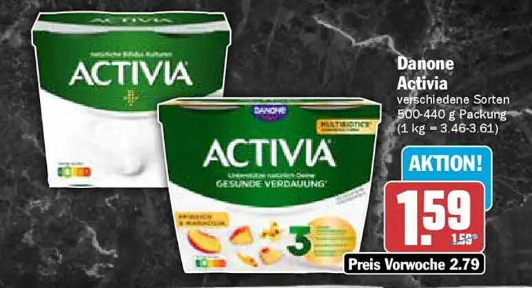 Danone Activia verschiedene Sorten 500-440 g Packung