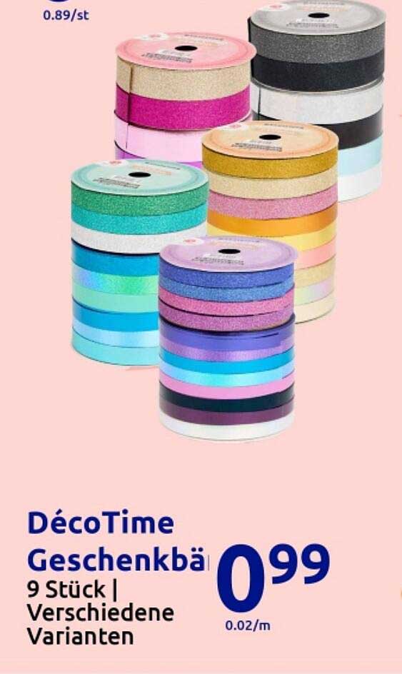 DécoTime Geschenkbänder 9 Stück | Verschiedene Varianten